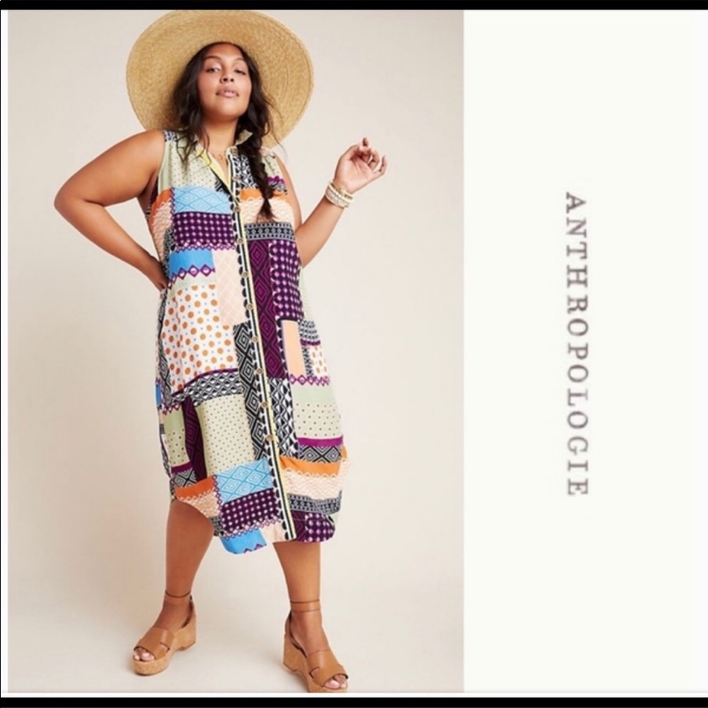 Only Worn Once! Anthropologie Patchwork Dress - image 3